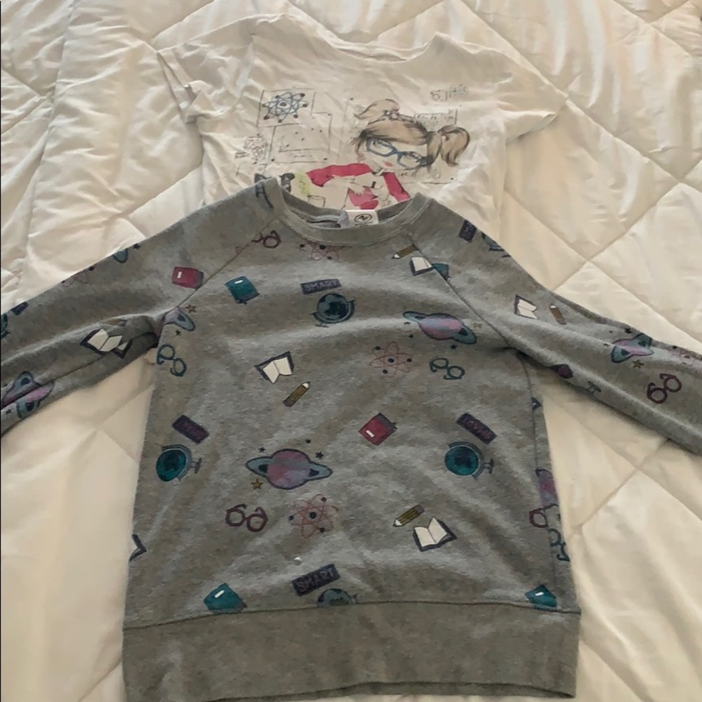 Lot of 2 girls nerdy tops